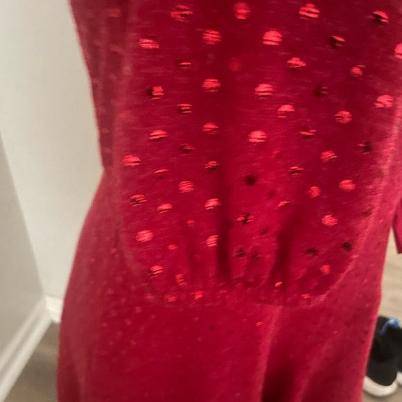 Girls Bonnie Jean Christmas Holiday Dress with Dots and Side Bow Size 16 ~ Red - Picture 4 of 6